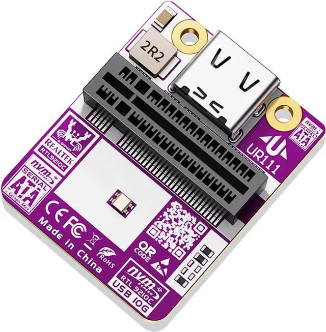 Main image of UR111 SSD Adapter NVMe & SATA to USB 3.2 Gen2 Card, RTL9210C Controller, 10Gbps High Speed M.2 to USB Adapter, B&M Key Solid Gold PCB, Compatible with Windows Linux