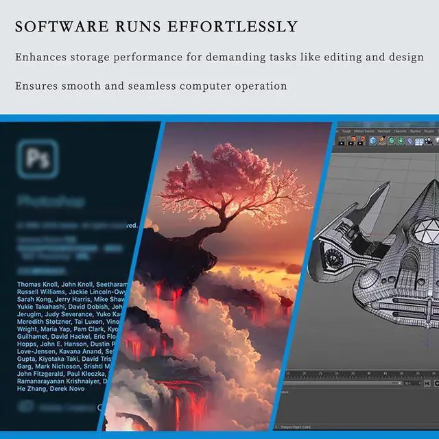 Alt view image 3 of 4 - AU-P599 PCIe 4.0 X16 to 4Bay NVMe SSD Expansion Card, 64Gbps M.2 Adapter, Gold-Plated PCB, High Speed RAID0 NVMe to PCI Express Converter for Desktop