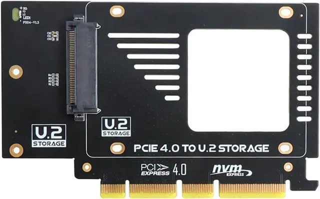 Main image of PCIe to U.2 U.3 NVMe SSD Adapter Card  128Gbps / 64Gbps Expansion Board with Gold-Plated Connector, Stable Signal, High-Efficiency Heat Dissipation (U2PRO)