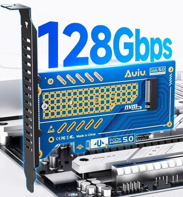 Alt view image 7 of 7 - PCIE to M.2 NVMe B+M Key Expansion Card High Speed Support NVMe 2230 2240 2260 2280 SSD Support PCIe X4 X8 X16 (PCIe5.0 x4 Card)
