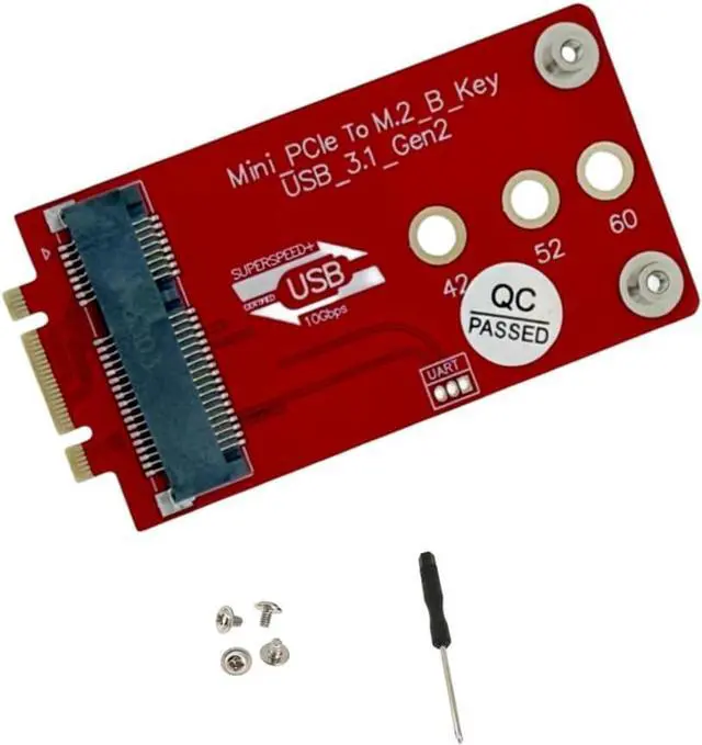 Main image of M.2 Key B+M to Mini PCIe Adapter Board 4G/5G Cellular Modem Converter with USB 2.0 USB3.1 Support, Compatible with RG200U-CN, SRM815, SRM810
