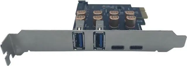 Alt view image 4 of 7 - PCIe to USB 3.0 + USB-C Expansion Card 5Gbps 1 to 4 Desktop Adapter with D720201 Controller, 4-Port Splitter (SATA Power Port)