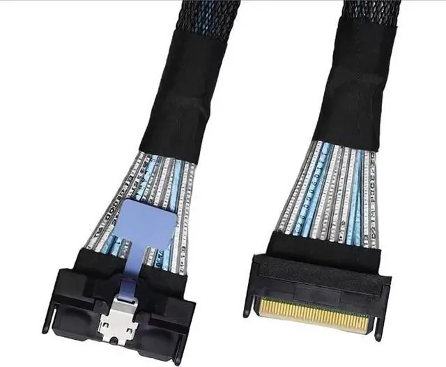 Alt view image 6 of 7 - PCIe 5.0 x16 to Dual MCIO 8i Adapter Splitter Card/with Full-Speed Base / 50cm MCIO Cable \u2013 External GPU Expansion, High-Speed Data Transfer (MCIO Kit with 2 * 50CM Cable)