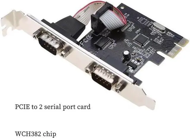 Alt view image 6 of 7 - WCH382L PCIe x1 to Dual RS232 Serial Port Card/Parallel +Serial Port Adapter for POS, ATM, Industrial Automation \u2013 Compatible with Windows & Linux (Dual RS-232 Serial Port)