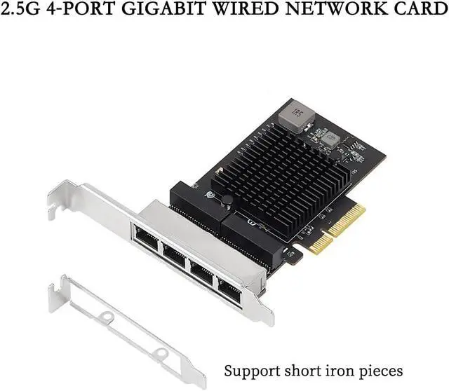 Alt view image 7 of 7 - PCIe X4 Quad-Port 2.5G Ethernet Network Card  RJ45 LAN Ports, High-Speed Adapter for Servers, Soft Routers, Gaming PCs  Compatible with Windows/Linux/ESXi/Unraid/PVE