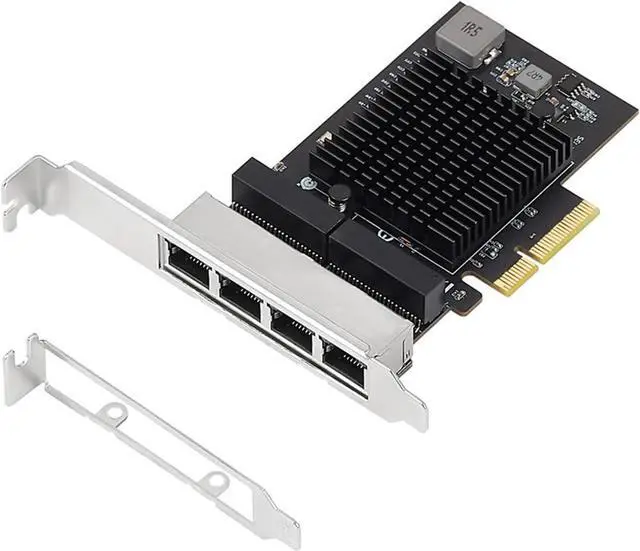 Main image of PCIe X4 Quad-Port 2.5G Ethernet Network Card  RJ45 LAN Ports, High-Speed Adapter for Servers, Soft Routers, Gaming PCs  Compatible with Windows/Linux/ESXi/Unraid/PVE