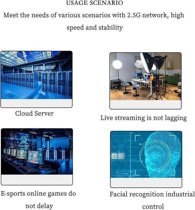Alt view image 7 of 7 - IO-M2F225-GLAN 2.5G Single-Port Ethernet Net Work Card  I225 Chipset, M.2 B+M Key to RJ45 Adapter, for Desktop Gaming & Workstation Use
