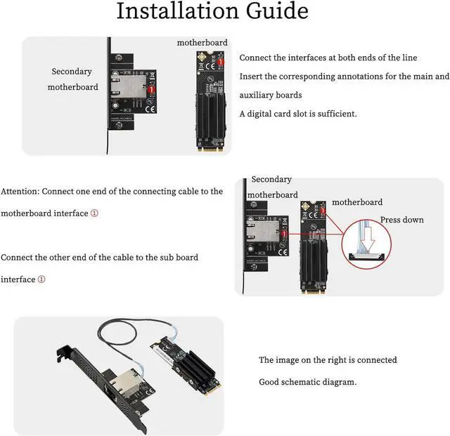Alt view image 7 of 7 - IO-M2F113-GLAN M.2 B+M Key to 10G RJ45 Net Work Card Adapter Support Desktop, Servers, NAS Soft Routing