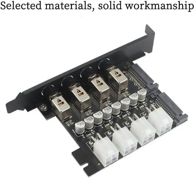 Alt view image 7 of 7 - PH3 Desktop Rear 4-Way Hard Disk Control Board Optical Drive Power Control Switch SATA Power Expansion Card