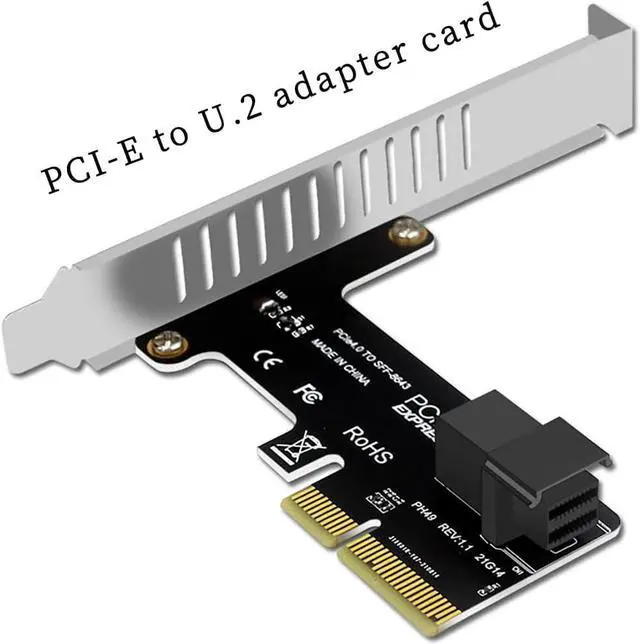 Alt view image 7 of 7 - PH49 PCIE4.0 X4 to U.2 SFF-8643 Expansion Card Server NVMe SSD Solid-State Drive Connector Support PCI-E Express X4/X8/X16 (Full-Height Baffle)