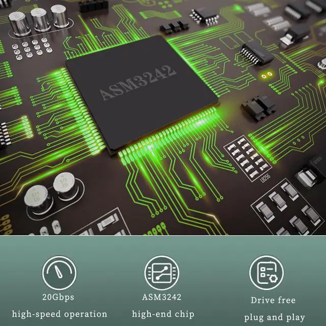 Alt view image 6 of 7 - PH66 PCIe X4 to USB-C Expansion Adapter 20Gbps USB3.2 Gen2 × 2 Board