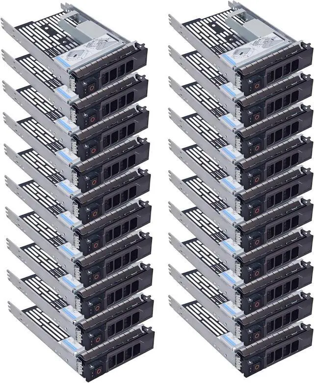 Main image of 20-Pack 3.5" Hard Drive Tray Caddy with 2.5" Drive Adapter Compatible with D-ELL PowerEdge Servers R540 R640 R740 R6415 R7415 R7425 R550 T550 R650 R750 R7515 R7525 T560 R660 R760 R6625 R7615 R7625 - OEM
