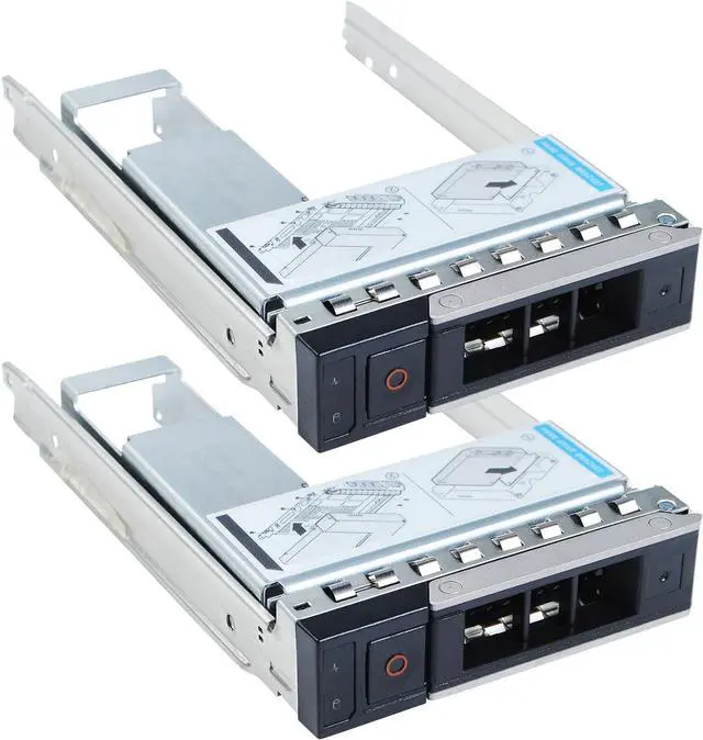 Main image of 3.5" Hard Drive Tray Caddy with 2.5" Drive Adapter Compatible with D-ELL PowerEdge Servers R540 R640 R740 R6415 R7415 R7425 R550 T550 R650 R750 R7515 R7525 T560 R660 R760 R6625 R7615 R7625, 2 Pack - OEM