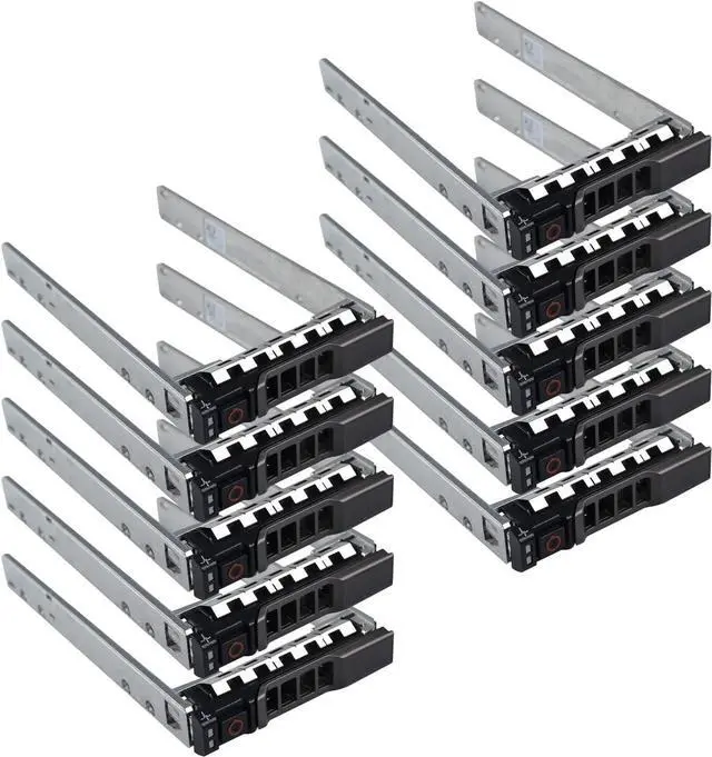 Main image of Hard Drive Tray Caddy 2.5 SSD Caddy G176J 0G176J Hard Drive Bracket Compatible with D-ELL PowerEdge 14/13/12th Generation T440 T640 R730 R730XD R630 T630 T430 R830 R930 R720 R820 R920, 10 Pack - OEM