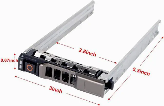 Alt view image 2 of 4 - Hard Drive Tray Caddy 2.5 SSD Bracket G176J Hard Drive Bracket Compatible with D-ELL PowerEdge R410 R610 R710 R620 R720 T320 T420 R630 R730 T440 T640, 2 Pack - OEM