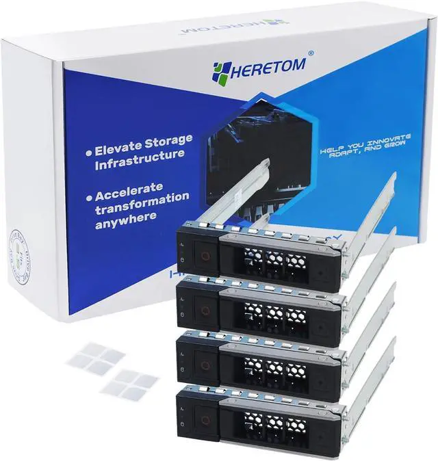 Main image of Hard Drive Tray Caddy X7K8W 0X7K8W SSD Bracket 3.5 Hard Drive Bracket HDD Caddy Compatible with D-ELL PowerEdge 16th/15th/14th Gen T560 R660 R760 R6615 R250 R350 R450 R550 R650 R750 R6515 R7515,4 Pack - OEM