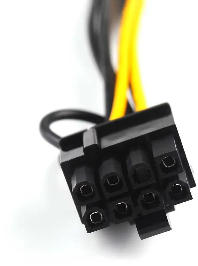 Alt view image 3 of 5 - 15 Pin SATA Male to 8 Pin (6+2 Pin) PCI-Express Female Video Card Power Adapter Cable, 20CM/8inch, 2 Pack