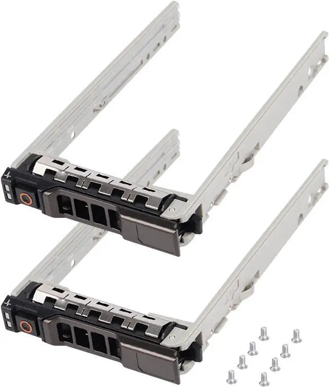 Main image of 2 Pack Hard Drive Tray Caddy 8FKXC 08FKXC SSD Mount 2.5" HDD Holder with Mounting Screws Hard Drive Bracket Compatible for D-ELL PowerEdge R610 R620 R710 T710 R720 R815 R820 R630 T630 R730 - OEM