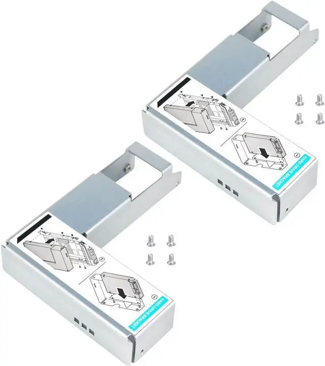 Main image of Pack-2 9W8C4 Y004G WWGPK SSD Adapter Bracket Compatible for 3.5" X7K8W KG1CH T440 R530 R540 R440 R740 R730 R430 SAS SATA Hard Drive Tray Caddy Enclosure with Screws - OEM