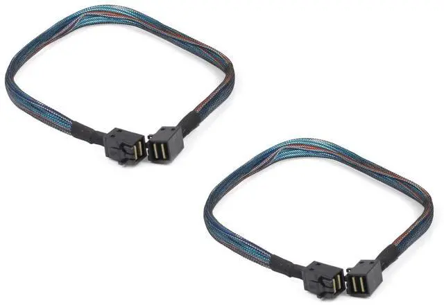 Alt view image 6 of 6 - Heretom 2PCS Internal Mini SAS HD Cable, SFF-8643 to SFF-8643 Cable, 0.5M/1.6FT