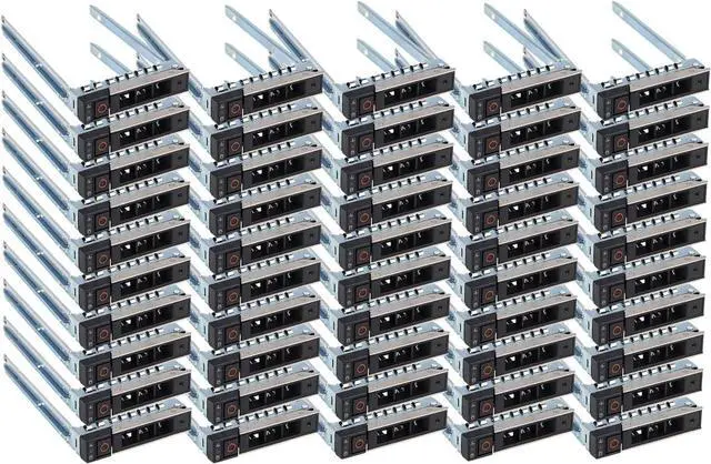 Main image of 50 Pack Hard Drive Bracket 2.5" SSD Bracket DXD9H 0DXD9H Hard Drive Tray Caddy Compatible for D-ELL PowerEdge 16th Generation T560 R660 R6615 R6625 R7615 R7625 R760 R760xs R860 R960 HS5610 HS5620 - OEM