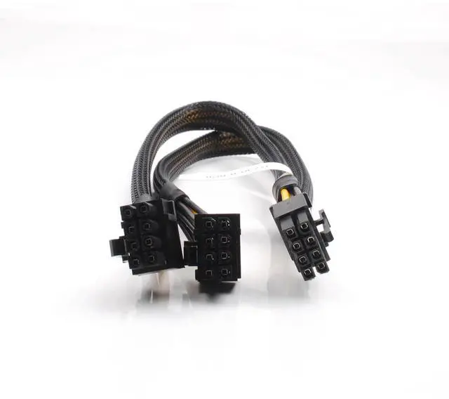 Alt view image 3 of 4 - Power Cable 8pin to Dula 6+2pin Power Adapter Cable for D-ELL PowerEdge R530 R720 R720XD R730 R730XD T620 T630 T640 and NVIDIA Tesla GPU J30DG, Cable Length 35cm - OEM