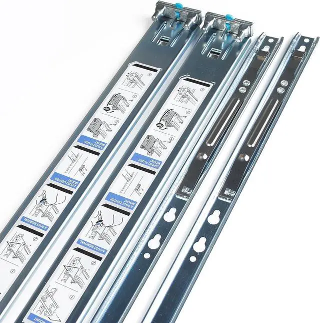 Alt view image 6 of 7 - 1U Static Ready Rails Kit 053D7M 53D7M Compatible with D-ELL PowerEdge R320 R420 R620 R330 R430 R630 R440 R640