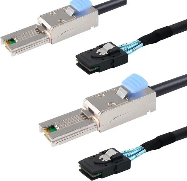 Main image of Heretom 2pcs External Mini SAS 28AWG Male 26Pin SFF-8088 to Internal Mini SAS Male 36Pin SFF-8087 Data Cable 1M 3.3feet - OEM