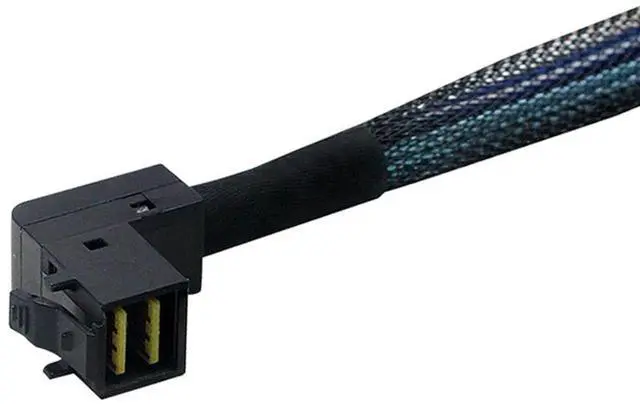 Alt view image 3 of 6 - Heretom 36-pin Internal Mini-SAS SFF-8643 HD Right Angle to 36-pin Internal Mini-SAS HD Cable