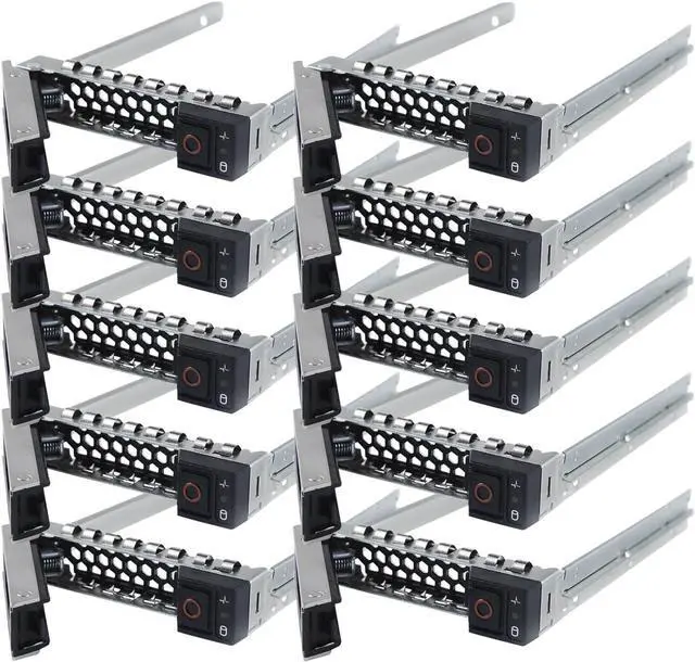 Main image of Hard Drive Bracket DXD9H 0DXD9H SSD Bracket 2.5 Hard Drive Tray Caddy Compatible with D-ELL PowerEdge R760 R7615 R7625 R660 R6615 R750 R650 R550 R450 R7415 R7425 R740 R640 R440 R340, 10 Pack - OEM