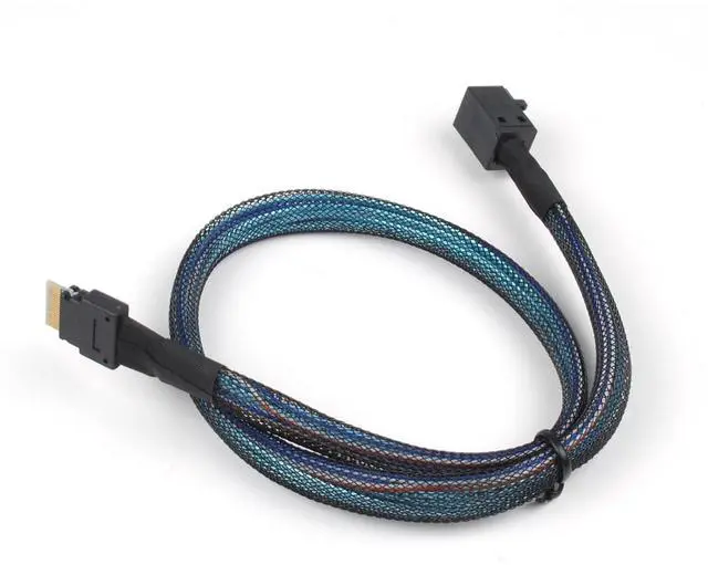 Alt view image 3 of 4 - Heretom 2PCS SFF-8654 to SFF-8643 Cable, Slim SAS SFF-8654 4i 38pin Host to Mini SAS HD SFF-8643 36pin Target Cable 1.5 FT - OEM