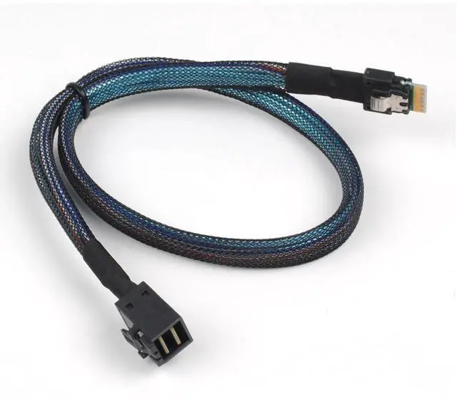 Alt view image 4 of 4 - Heretom 2PCS SFF-8654 to SFF-8643 Cable, Slim SAS SFF-8654 4i 38pin Host to Mini SAS HD SFF-8643 36pin Target Cable 1.5 FT - OEM
