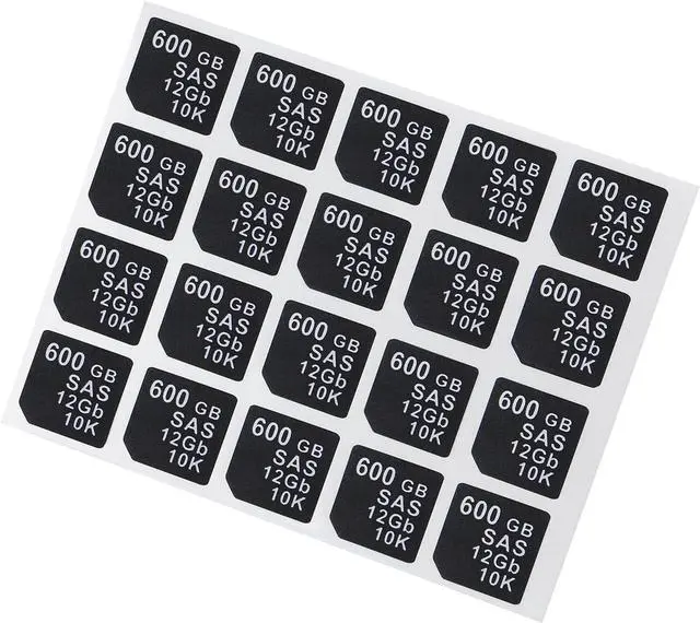Main image of 20PCS Capacity Sticker Label for Hard Drive Tray Caddy DXD9H 0DXD9H X7K8W 0X7K8W, Compatible for D-ELL PowerEdge 16th-14th Gen r740 r640 r440 r340 r750 r650 r550 r760 r660 r6625, 600GB, SAS, 12GB, 10K - OEM