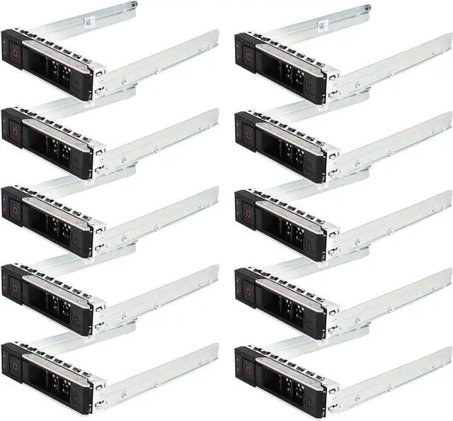 Alt view image 2 of 6 - 10-Pack Hard Drive Tray Caddy 3.5" X7K8W 0X7K8W with 20PCS Capacity Sticker Label - OEM