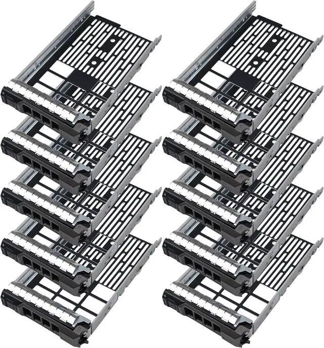 Main image of 10 Pack Hard Drive Bracket KG1CH 0KG1CH F238F 0F238F SSD Caddy 3.5 Hard Drive Tray Caddy Compatible for D-ELL Poweredge Series 11/12/13/14 Generation T340 T440 T640 R430 R530 R730 T630 R420 R520 R720 - OEM