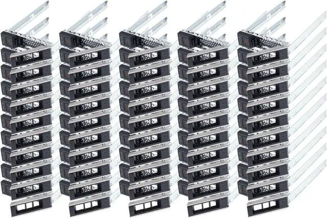 Main image of 50 Pack Hard Drive Bracket 3.5" SSD Bracket X7K8W 0X7K8W Hard Drive Tray Caddy Compatible for D-ELL PowerEdge 16th Generation T560 R660 R6615 R6625 R7615 R7625 R760 R760xs R860 R960 HS5610 HS5620 - OEM