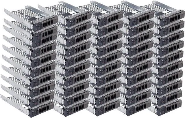 Main image of 50 Pack Hard Drive Bracket F238F 0F238F KG1CH 0KG1CH SSD Caddy 3.5 Hard Drive Tray Caddy Compatible for D-ELL Poweredge 11th/12th/13th/14th Gen T340 T440 T640 R430 R530 R730 T630 R420 R520 R720 - OEM