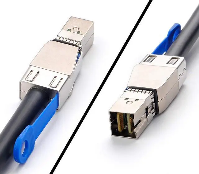 Alt view image 3 of 7 - Heretom 12G External Mini SAS HD SFF-8644 to SFF-8644 Cable, 1-m(3.3ft) - OEM