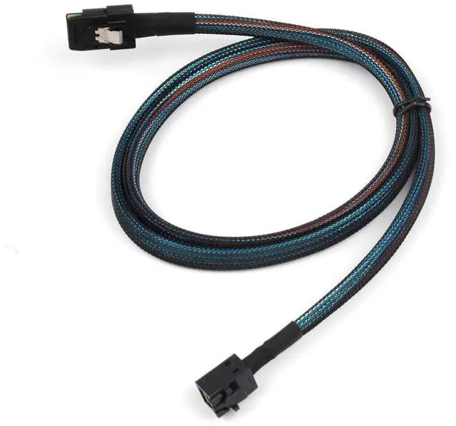 Alt view image 3 of 7 - Heretom 2PCS Internal Mini SAS HD SFF-8643 to SFF-8087 Cable, Internal Mini SAS HD Cable Compatible with RAID or PCI Express Controller 3.3ft 1M - OEM