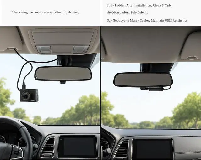 Alt view image 5 of 7 - Dash Cam Power Adapter 10-Pin Type B for Toyota Lexus Subaru - Plug & Play Mirror Wire Kit with USB-C/Micro/Mini USB Cables  Compatible with Garmin, Vantrue, Viofo Dash Cams