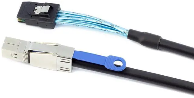 Alt view image 3 of 5 - Mini SAS HD SFF-8644 with IC to SFF-8087 Server Stacking Cable \u2013 12Gbps High Speed 28AWG 10 Ohm Data Cable, Black (3M)