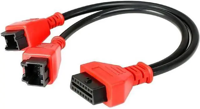 Alt view image 6 of 6 - 12+8 Adapter Cable for Chrysler FCA Compatible with MaxiSys MS906 MS908 MS906BT MS908S Pro Elite, OBD2 Diagnostic Connector for FCA Jeep Dodge RAM Fiat Vehicles 2018+ Plug and Play (Red)