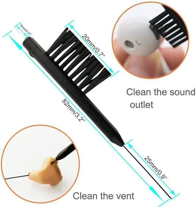 Alt view image 3 of 7 - Hearing Aid Cleaning and Care Kits Portable Cleaning Tools with Case Suitable for Earbud, Headphones, Airpods, Hearing Amplifier (9)