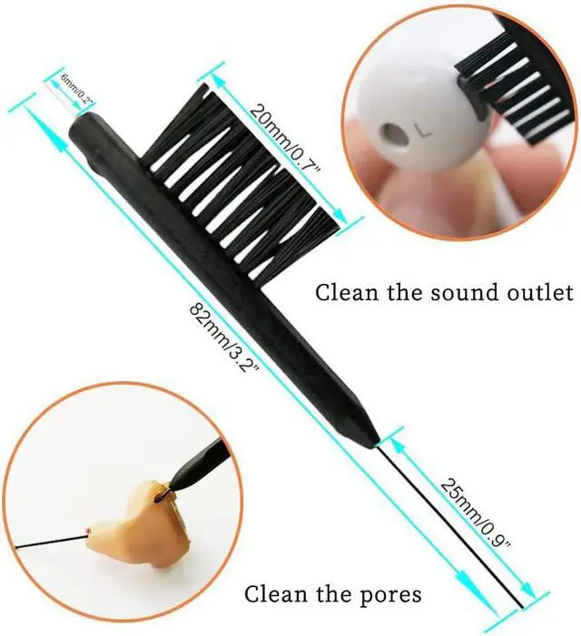 Alt view image 5 of 7 - Hearing Aid Cleaning and Care Kits Portable Cleaning Tools with Case Suitable for Earbud, Headphones, Airpods, Hearing Amplifier (9)