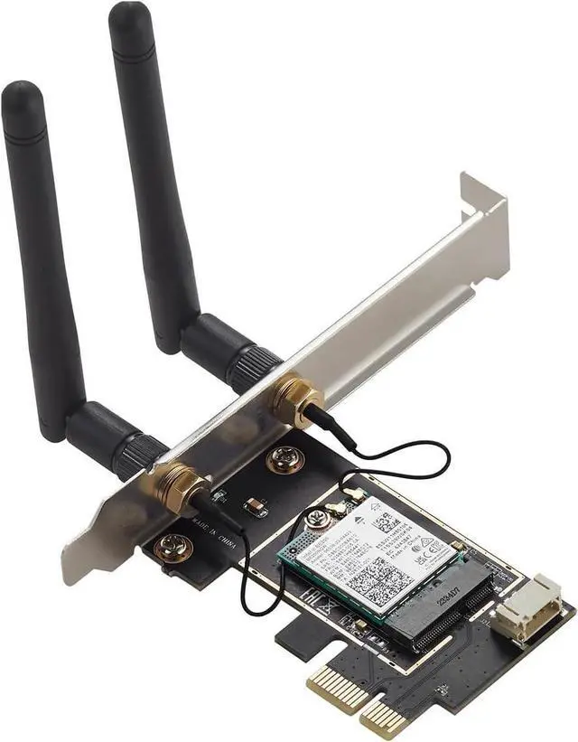 Main image of PCIe Network Card with BE200 Chip Compatible with Wi-Fi7 Bluetooth 5.4  6 GHz 5800 Mbps Tri-Band Wire Less Adapter for Desktop PC, PCIe x1/x4/x8/x16 Support, MU-MIMO & GIGA-BIT Network