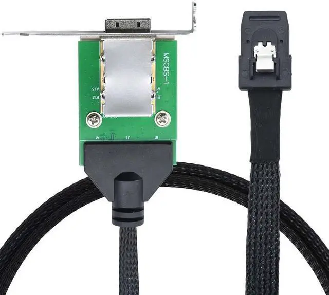 Alt view image 3 of 6 - Mini SAS HD SFF-8087 to SFF-8088 Internal External Converter Cable, 28AWG Copper High-Speed Harness, 6Gbps Data Transfer (0.5M/19.68in)