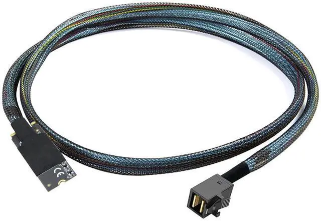 Alt view image 3 of 6 - M.2 (M-Key) to SAS SFF-8643 HD Cable,High-Speed Plug and Play Server Data Cable Compatible with RAID Controller, U.2 NVMe SSD, Storage Expansion (0.5M/19.68in)