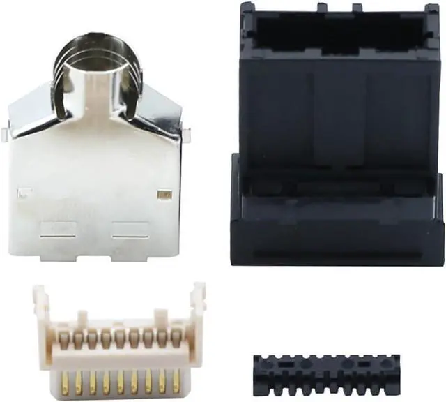 Alt view image 4 of 6 - E Type 19Pin Male Solder Connector Compatible with HDMI 6-Pack  High-Performance Car, PC, Industrial, and Communication Equipment Connector Black ABS Molded Structure