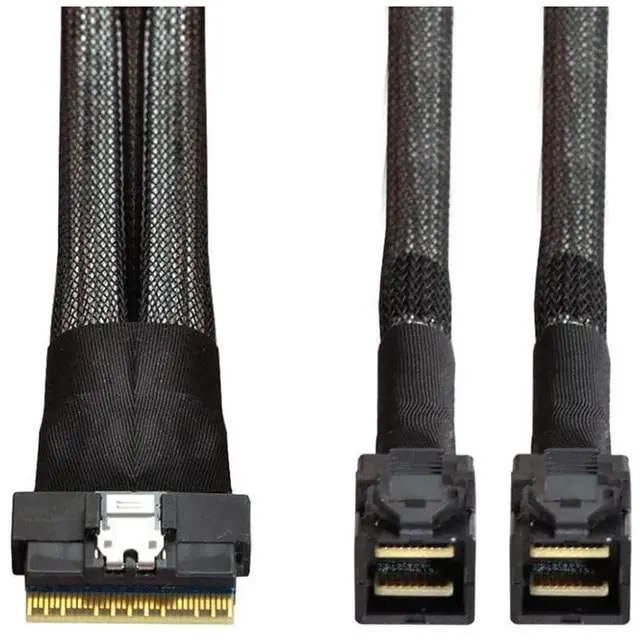 Main image of Mini SlimSAS SFF-8654 8i 4.0 to 4X SAS HD SFF-8643 Internal Server Cable,12Gbps High-Speed Data Cable Compatible with RAID Controller, Workstation, Storage Expansion (0.5M/19.68in)