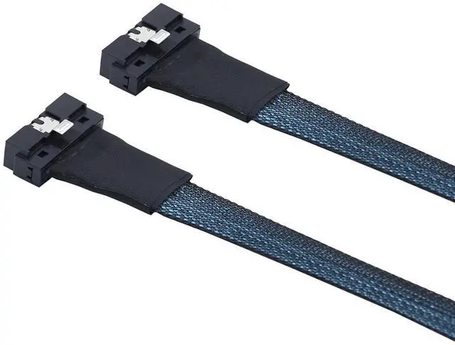 Alt view image 5 of 6 - PCIe SlimSAS LP Low Profile SFF-8654 8i 74P to LP 8X High Speed Internal Cable \u2013 24Gbps 85m 30AWG Server Data Harness (0.5M/19.68in)